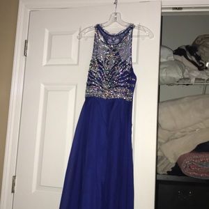 royal blue prom/pageant dress !!!!WORN ONCE!!!!
